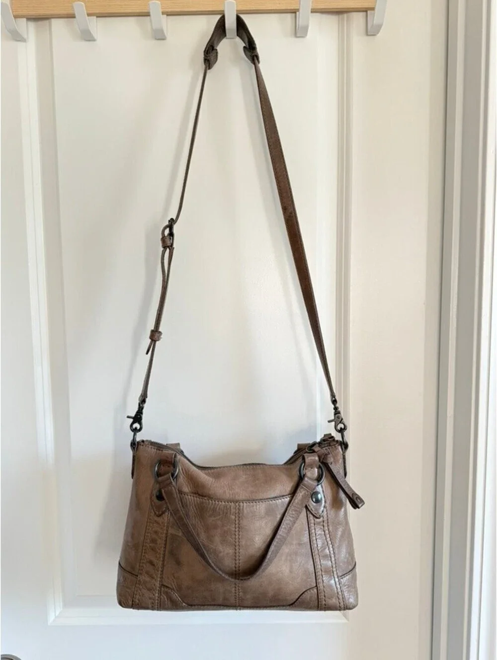 Frye Melissa Medium Crossbody Satchel – Genuine Distressed Leather - Picture 6 of 6